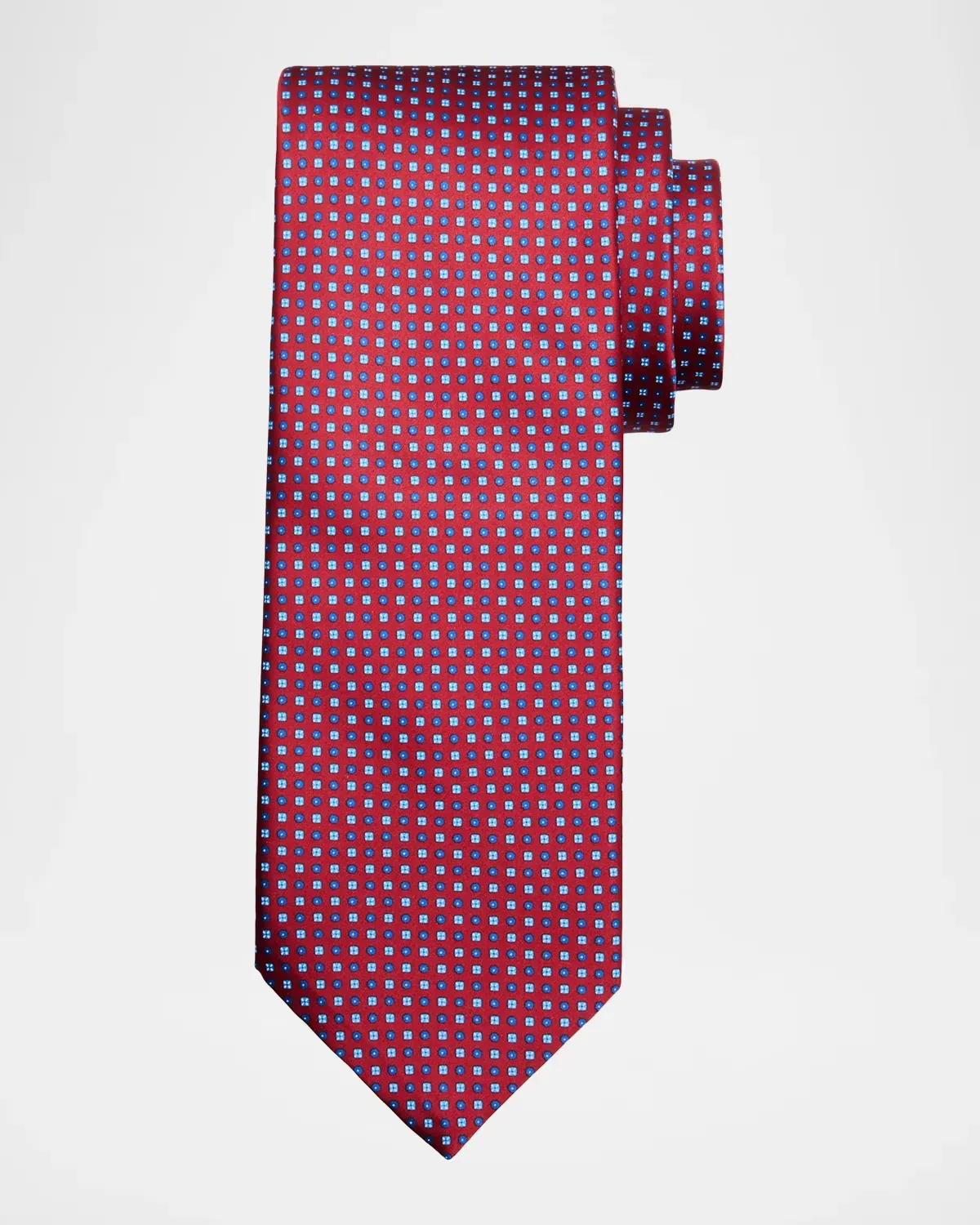 Diamond-Print Silk Tie