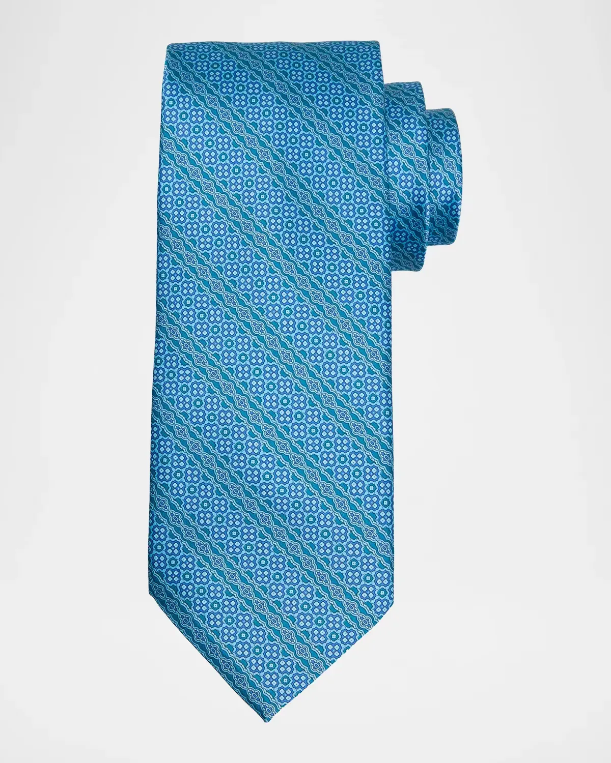 Geometrics Diagonal Silk Tie by Stefano Ricci