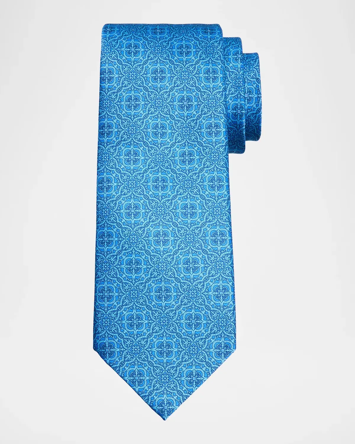 Macro Mosaic Tile-Print Silk Tie by Stefano Ricci