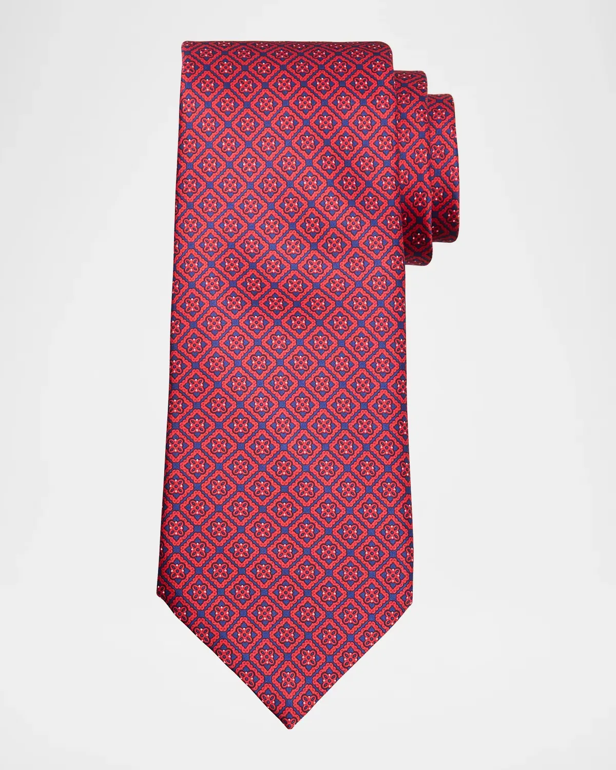 Geometric Square Silk Tie