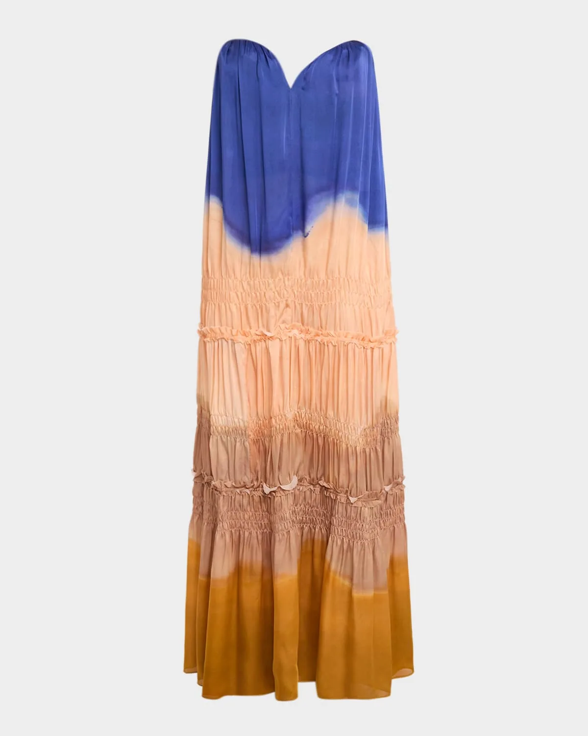 Veil Strapless Silk-Chiffon Gown