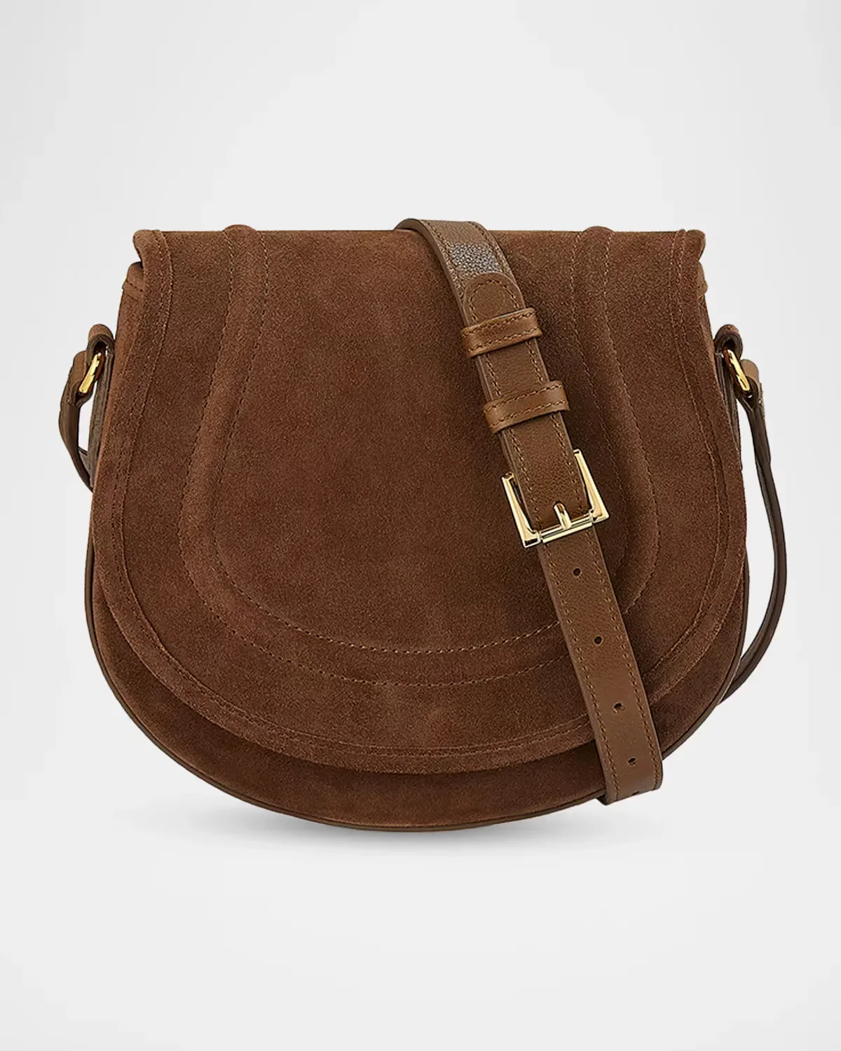 Jenni Suede Saddle Crossbody Bag by Gigi New York