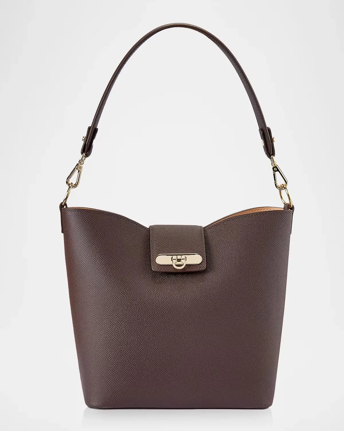 Isabel Grain Leather Bucket Bag by Gigi New York