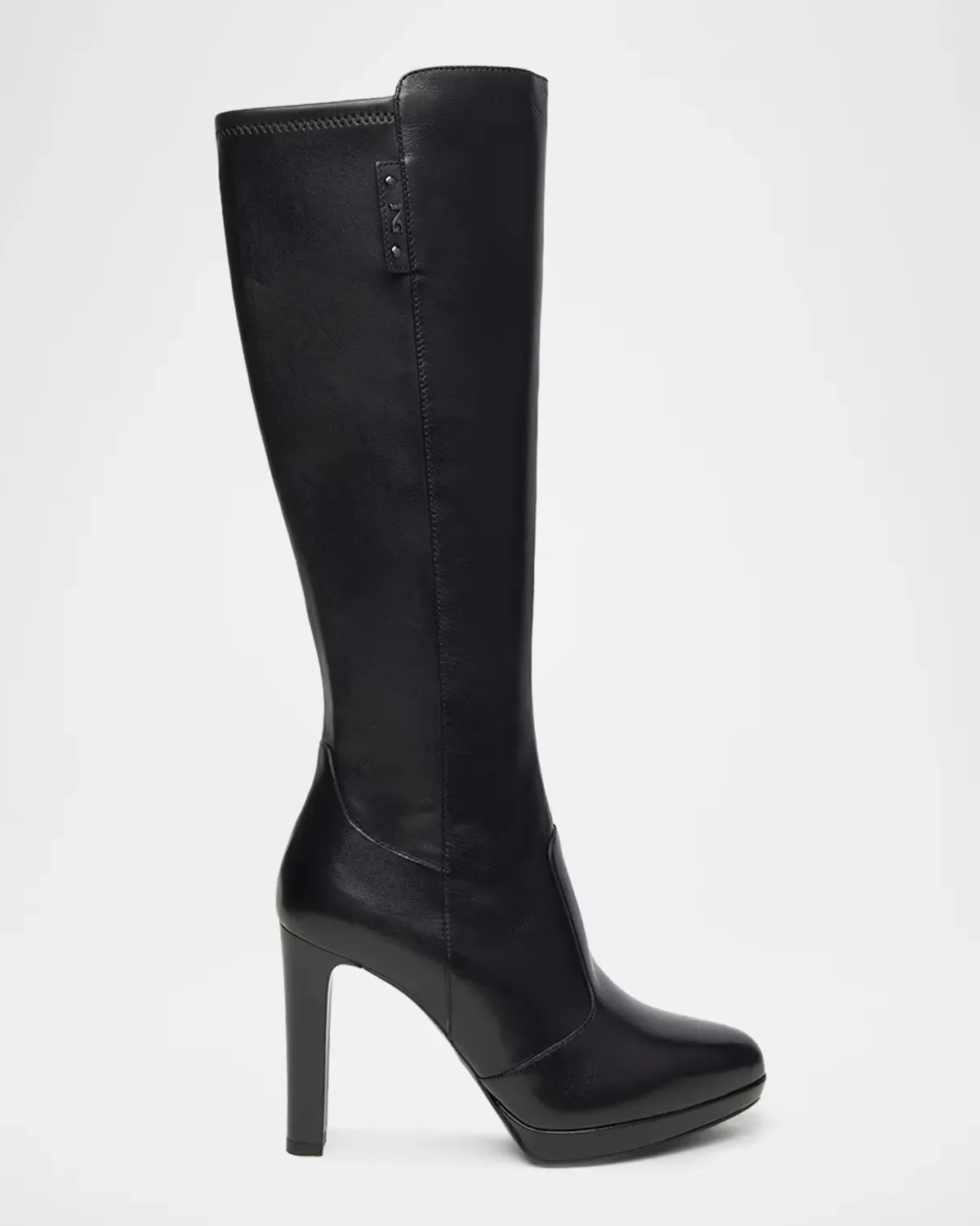 100mm Platform Leather Knee-High Boots by NeroGiardini