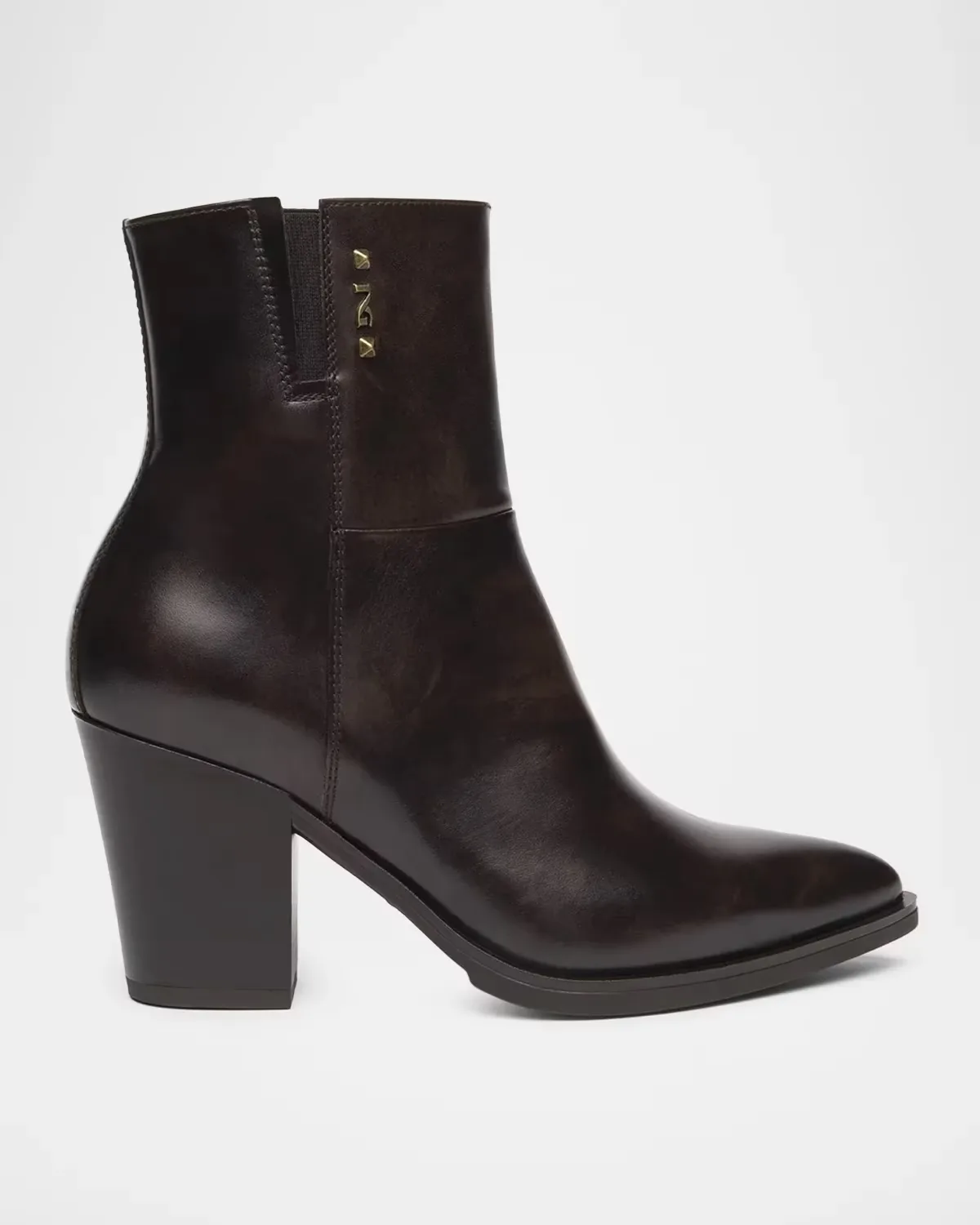 80mm Leather Western Ankle Boots by NeroGiardini