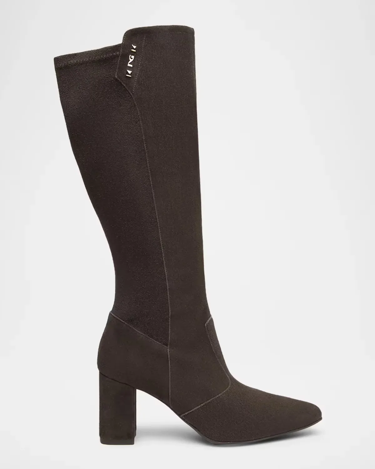 75mm Stretch Suede Knee-High Boots by NeroGiardini