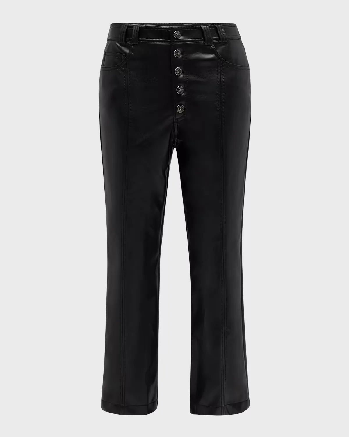 Wallace Faux Leather Bootcut Ankle Pants by Cinq  Sept
