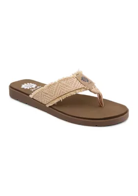 Faddy Flip Flop Thong Sandals by Yellow Box