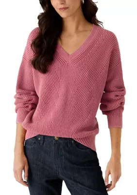 Salt and Sea Wash V-Neck Sweater