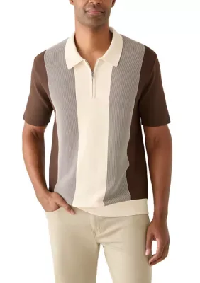 Short Sleeve 1/4 Zip Polo Shirt by Industry Republic Clothing