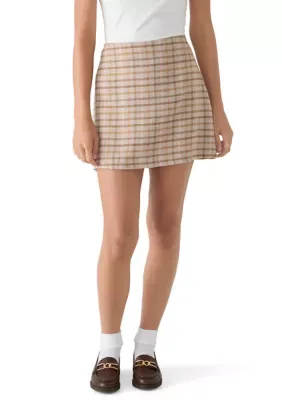 Plaid A-Line Mini Skirt by Oak & Trellis