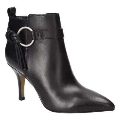 Flair Ankle Boots, Black Leather by Bella Vita