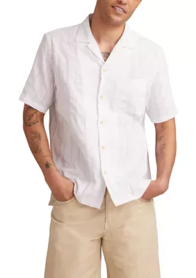 Seersucker Camp Collar Short Sleeve Shirt by Lucky Brand