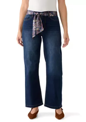 Paisley Wide Leg Jeans by Curve Appeal