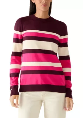 Striped Crew Neck Sweater by Rafaella