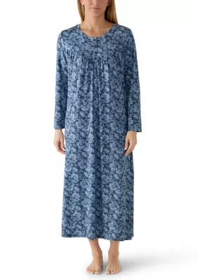 Floral Long Sleeve Nightgown by Gloria Vanderbilt