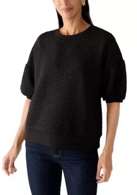 Drop Shoulder Puff Sleeve Top