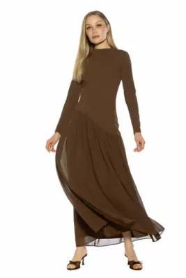 Dakota Crewneck Maxi Gown by Alexia Admor