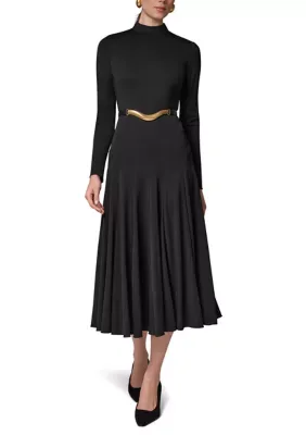 Mock Neck Long Sleeve Dress by Donna Karan