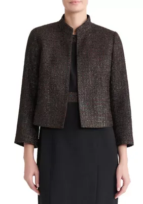 Stand Collar Cardigan with Bell Sleeves by Kasper