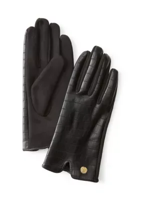 Croc Patent Gloves by Vince Camuto