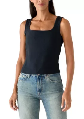 Sculpt Ribbed Square Neck Tank Top by Love by Design