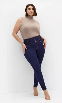 Harley Fit Corset Skinny Leg Regular Jean by City Chic