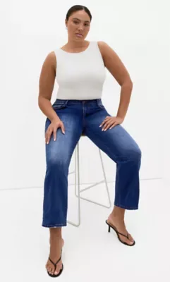 Harley Fit Dani Straight Leg Jean by City Chic