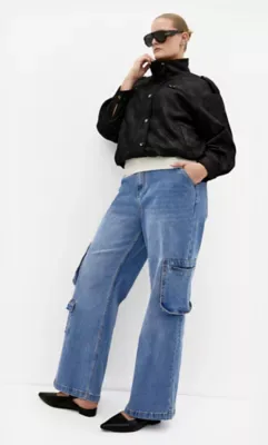 Harley Fit Miley Cargo Regular Jean by City Chic