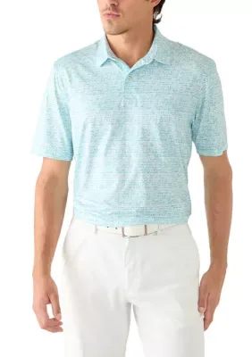 Knit Graffiti Striped Print Polo by Greg Norman