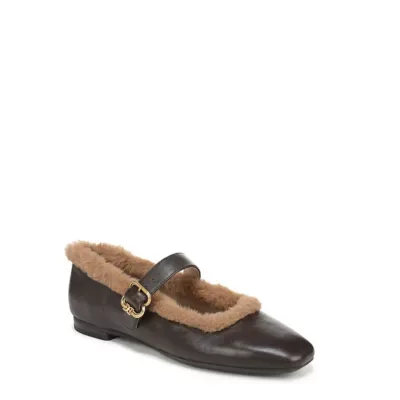 Michaela Fur Mary Jane Flat by Sam Edelman