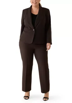 One Button Shawl Collar Jacket & Fly Front Extend Tab Trouser by Le Suit