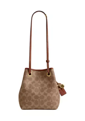 Jade Drawstring Bag in Signature Upcrafted Leather by Coach