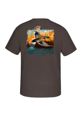 Short Sleeve Watercolor Mallard Graphic T-Shirt by Drake Waterfowl