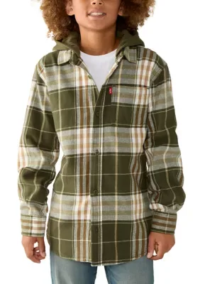 Hooded Plaid Flannel Shirt by Levi's