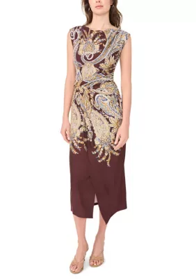 Boat Neck Sleeveless Dress by Msk