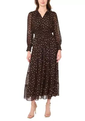 Long Blouson Sleeve Dress by Msk