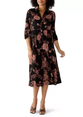 Collared Jersey Dress by Sandra Darren