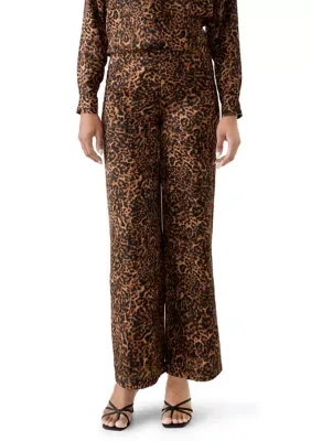 Wide Leg Leopard Soft Pants by Tahari