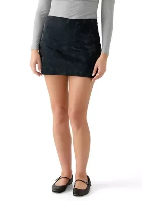 Mid Rise Pleather Mini Skort by Derek Heart