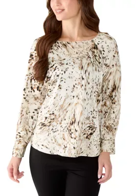 Raglan Sleeve Blouse with Button Detail by Calvin Klein