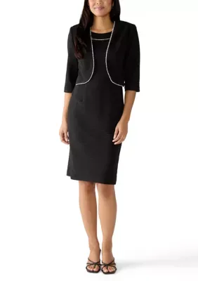 2-Piece Rhinestone Jacket Dress by Brianna