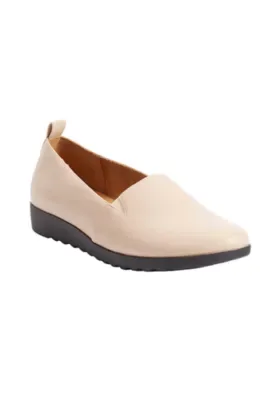 The June Leather-Like Slip on Flat by Comfortview