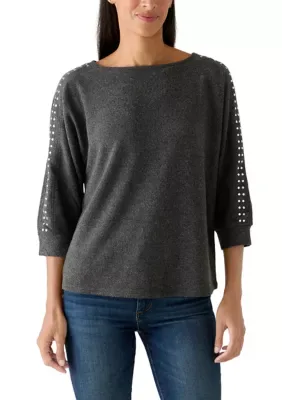 Boat Neck Dolman Sleeve Top by Rio & Rian