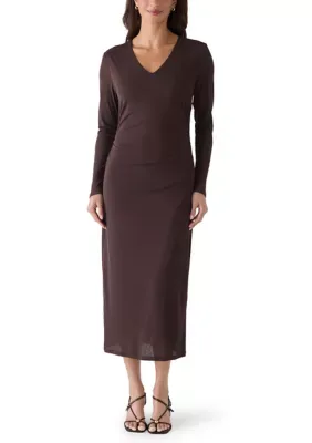 Long Sleeve V-Neck Dress by Sam Edelman
