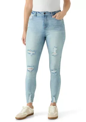 High Rise Distressed Skinny Jeans by Hippie Laundry