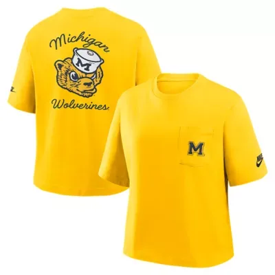 NCAA Michigan Wolverines Legacy Pocket Boxy T-Shirt by Nike
