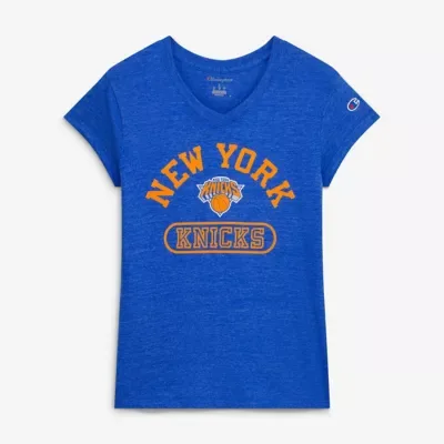 NBA New York Knicks Tri-Blend V-Neck T-Shirt by Champion