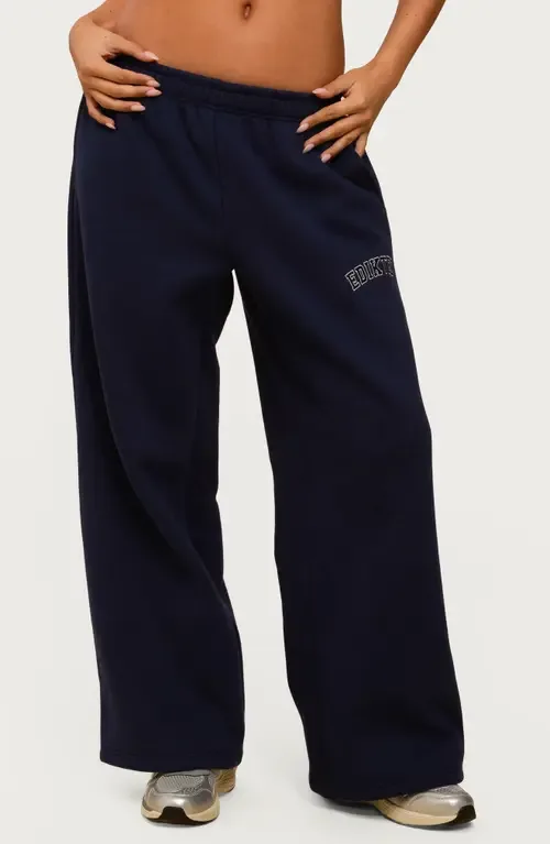 Major Logo Wide Leg Sweatpants by EDIKTED