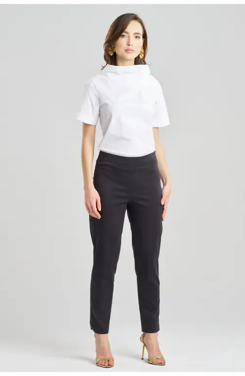 Cotton Chino Side Zip Tapered Pant by Natori